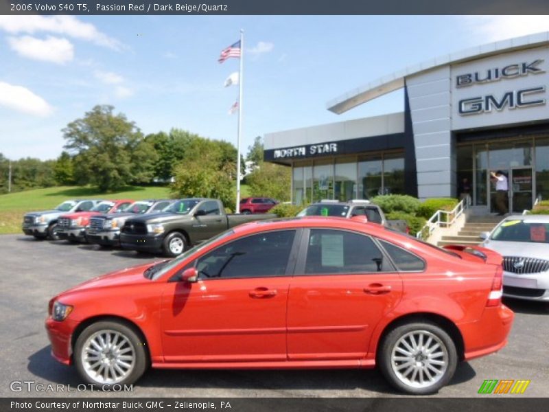Passion Red / Dark Beige/Quartz 2006 Volvo S40 T5