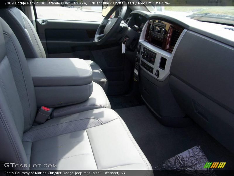 Brilliant Black Crystal Pearl / Medium Slate Gray 2009 Dodge Ram 2500 Laramie Quad Cab 4x4