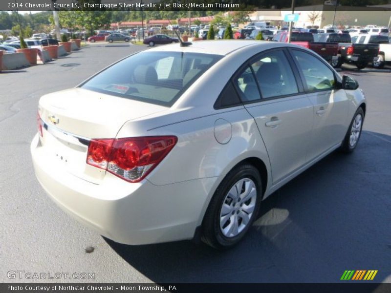 Champagne Silver Metallic / Jet Black/Medium Titanium 2014 Chevrolet Cruze LS