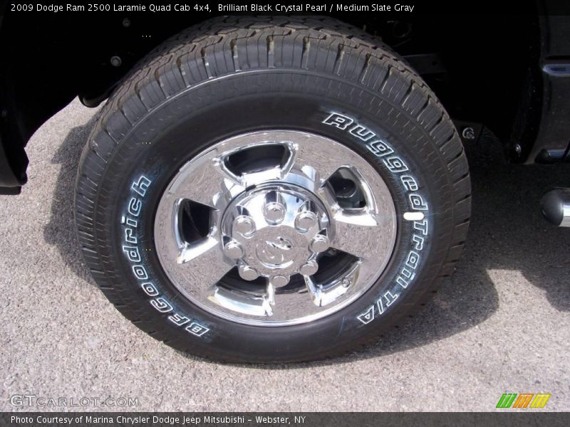 Brilliant Black Crystal Pearl / Medium Slate Gray 2009 Dodge Ram 2500 Laramie Quad Cab 4x4