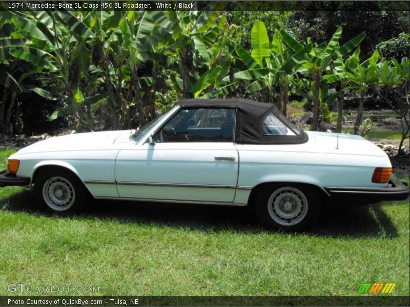 White / Black 1974 Mercedes-Benz SL Class 450 SL Roadster