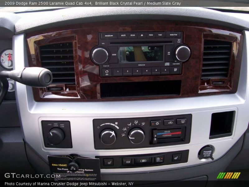 Brilliant Black Crystal Pearl / Medium Slate Gray 2009 Dodge Ram 2500 Laramie Quad Cab 4x4