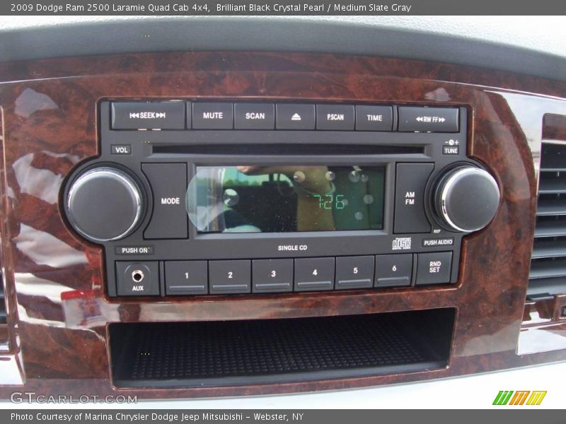 Brilliant Black Crystal Pearl / Medium Slate Gray 2009 Dodge Ram 2500 Laramie Quad Cab 4x4