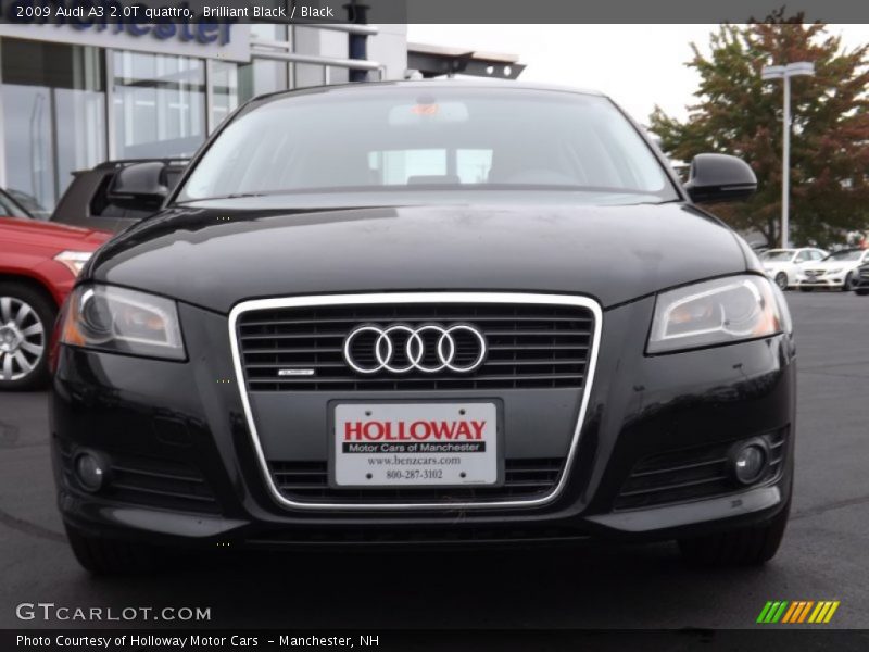 Brilliant Black / Black 2009 Audi A3 2.0T quattro