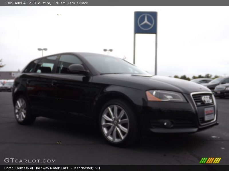 Brilliant Black / Black 2009 Audi A3 2.0T quattro