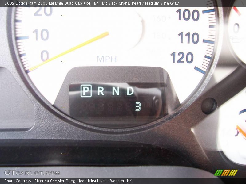 Brilliant Black Crystal Pearl / Medium Slate Gray 2009 Dodge Ram 2500 Laramie Quad Cab 4x4