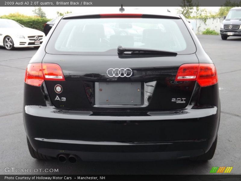 Brilliant Black / Black 2009 Audi A3 2.0T quattro