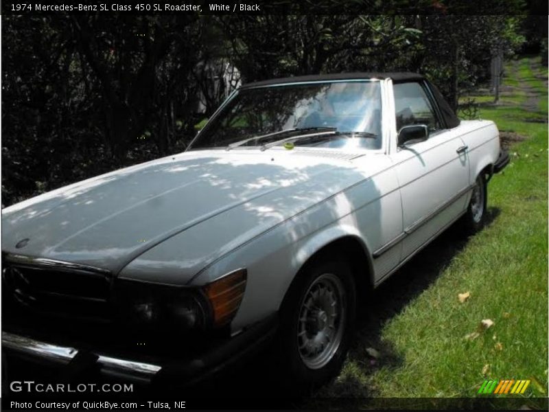 White / Black 1974 Mercedes-Benz SL Class 450 SL Roadster