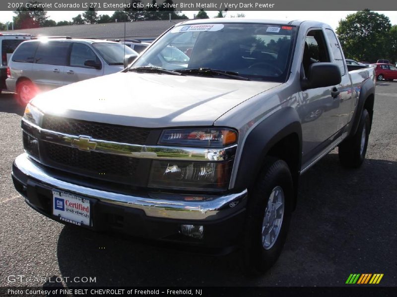 Silver Birch Metallic / Very Dark Pewter 2007 Chevrolet Colorado LS Z71 Extended Cab 4x4