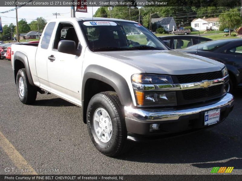 Silver Birch Metallic / Very Dark Pewter 2007 Chevrolet Colorado LS Z71 Extended Cab 4x4