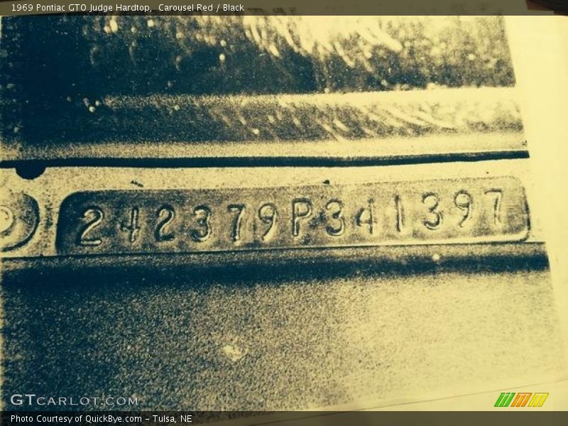 Carousel Red / Black 1969 Pontiac GTO Judge Hardtop