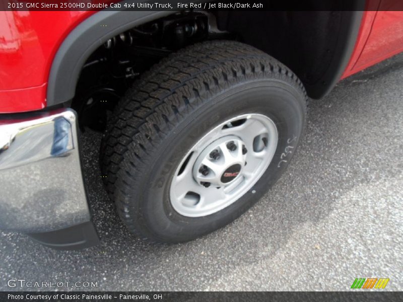 Fire Red / Jet Black/Dark Ash 2015 GMC Sierra 2500HD Double Cab 4x4 Utility Truck