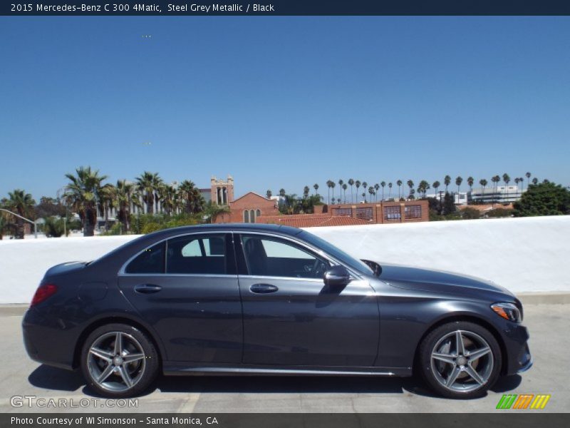 Steel Grey Metallic / Black 2015 Mercedes-Benz C 300 4Matic