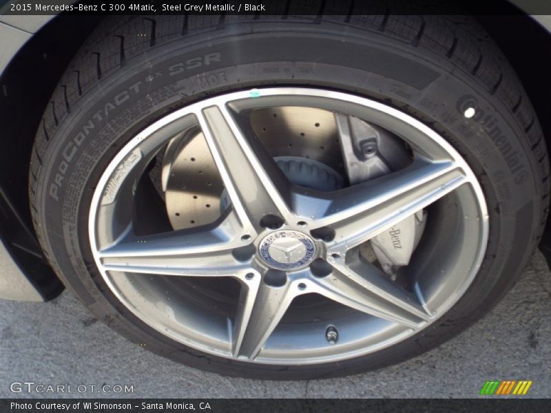 Steel Grey Metallic / Black 2015 Mercedes-Benz C 300 4Matic