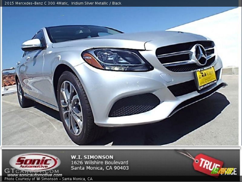 Iridium Silver Metallic / Black 2015 Mercedes-Benz C 300 4Matic