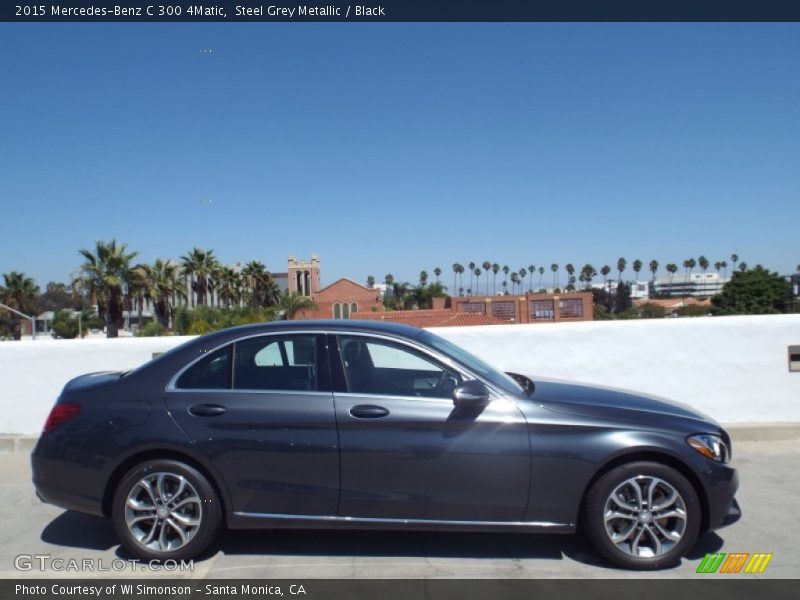 Steel Grey Metallic / Black 2015 Mercedes-Benz C 300 4Matic