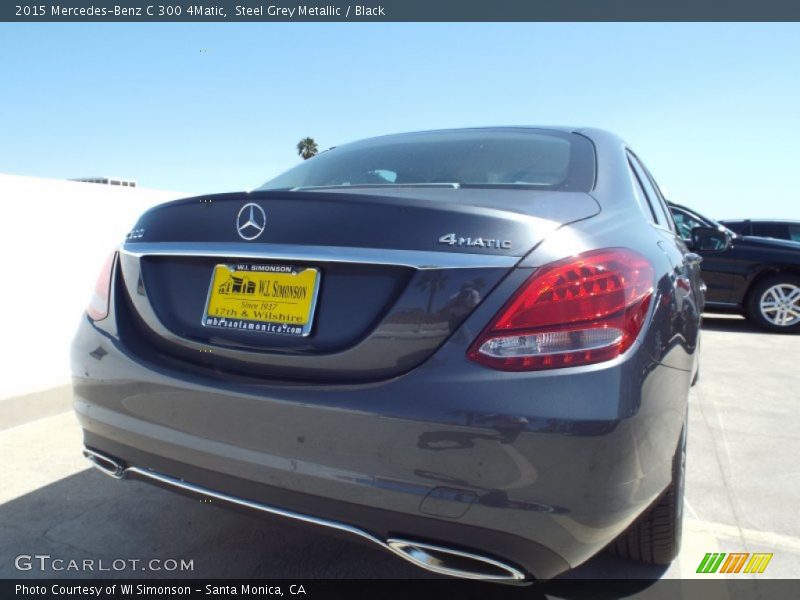 Steel Grey Metallic / Black 2015 Mercedes-Benz C 300 4Matic