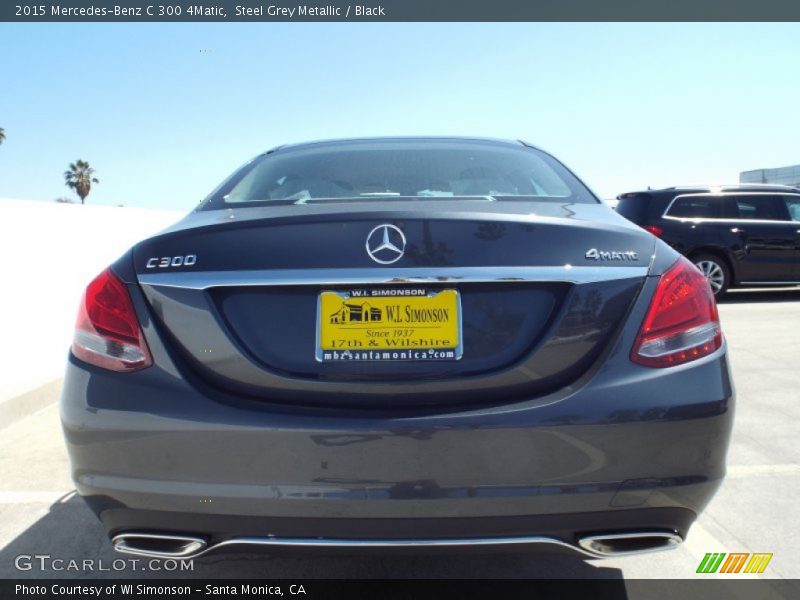 Steel Grey Metallic / Black 2015 Mercedes-Benz C 300 4Matic