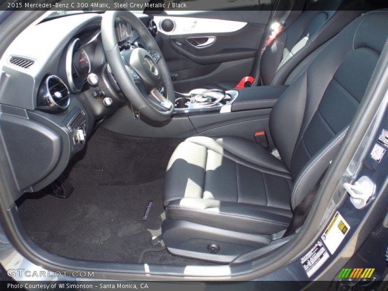 Steel Grey Metallic / Black 2015 Mercedes-Benz C 300 4Matic