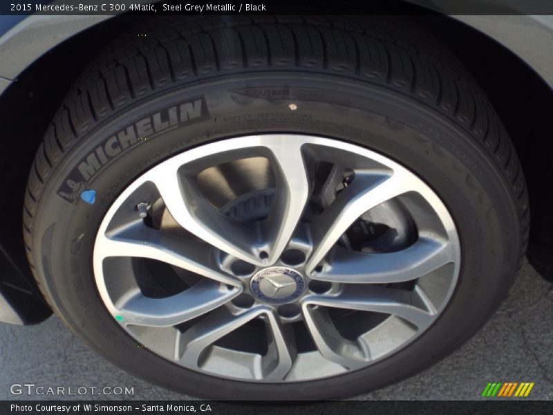 Steel Grey Metallic / Black 2015 Mercedes-Benz C 300 4Matic