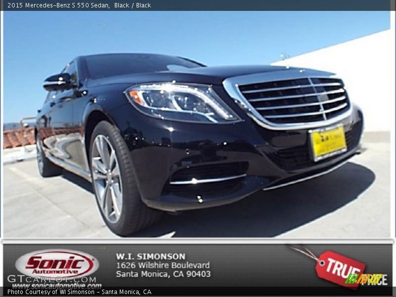 Black / Black 2015 Mercedes-Benz S 550 Sedan