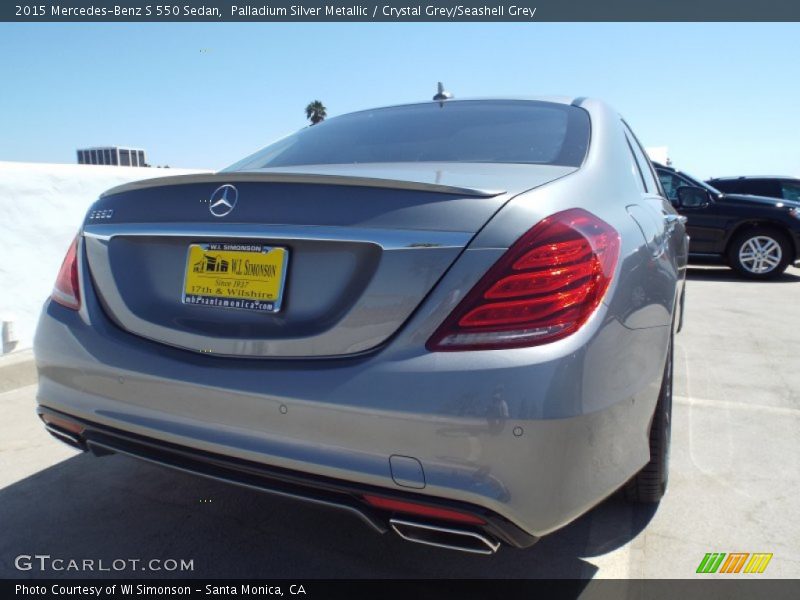 Palladium Silver Metallic / Crystal Grey/Seashell Grey 2015 Mercedes-Benz S 550 Sedan