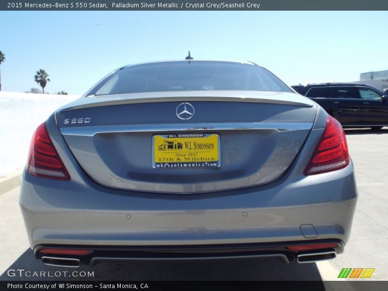 Palladium Silver Metallic / Crystal Grey/Seashell Grey 2015 Mercedes-Benz S 550 Sedan