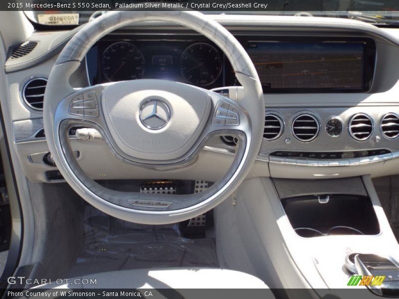 Palladium Silver Metallic / Crystal Grey/Seashell Grey 2015 Mercedes-Benz S 550 Sedan