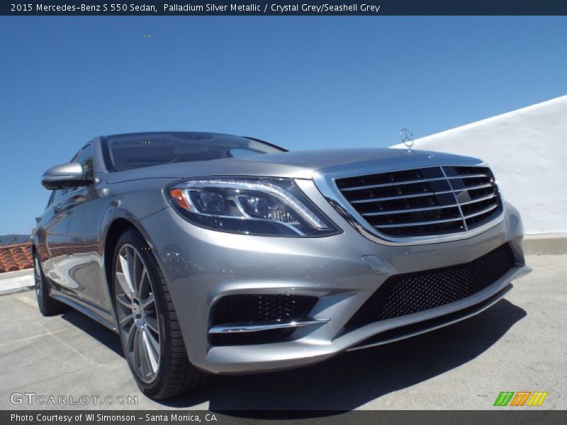 Palladium Silver Metallic / Crystal Grey/Seashell Grey 2015 Mercedes-Benz S 550 Sedan