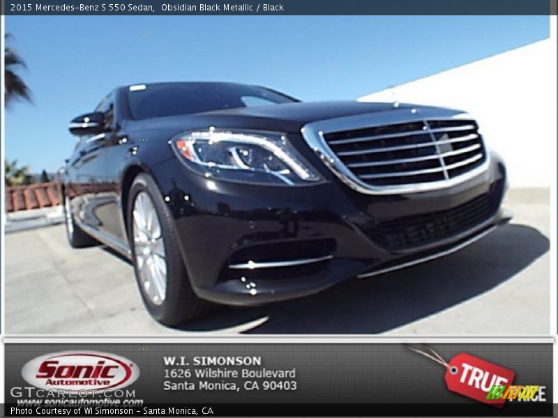 Obsidian Black Metallic / Black 2015 Mercedes-Benz S 550 Sedan