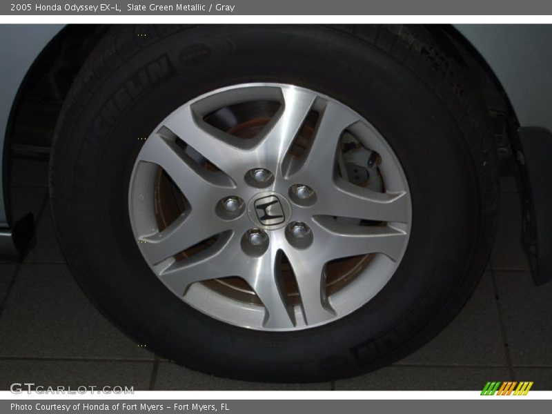 Slate Green Metallic / Gray 2005 Honda Odyssey EX-L
