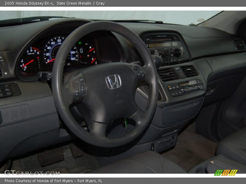Slate Green Metallic / Gray 2005 Honda Odyssey EX-L