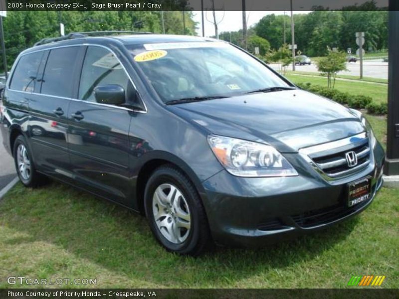 Sage Brush Pearl / Gray 2005 Honda Odyssey EX-L