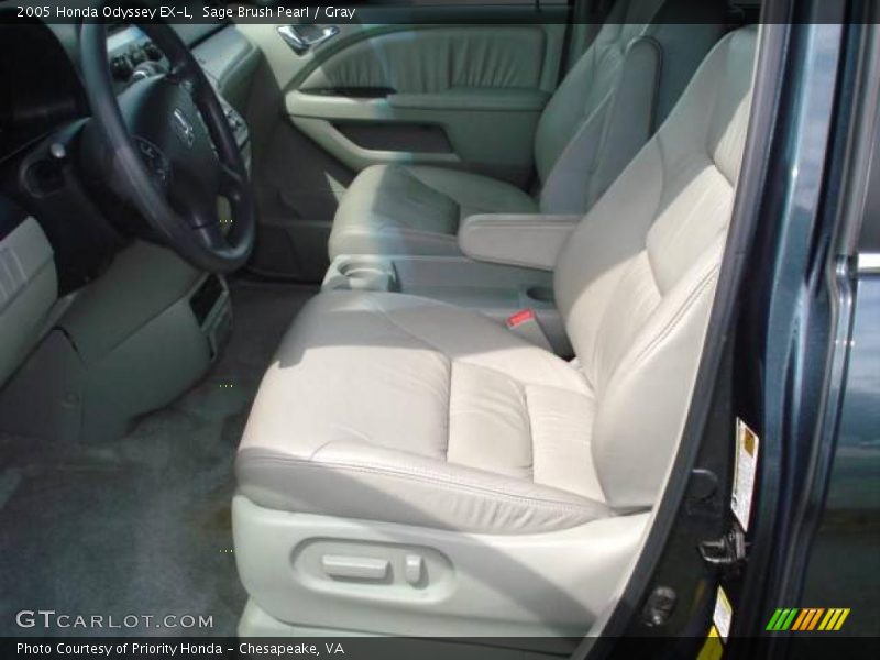 Sage Brush Pearl / Gray 2005 Honda Odyssey EX-L