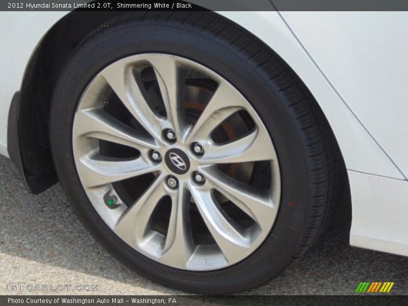 Shimmering White / Black 2012 Hyundai Sonata Limited 2.0T
