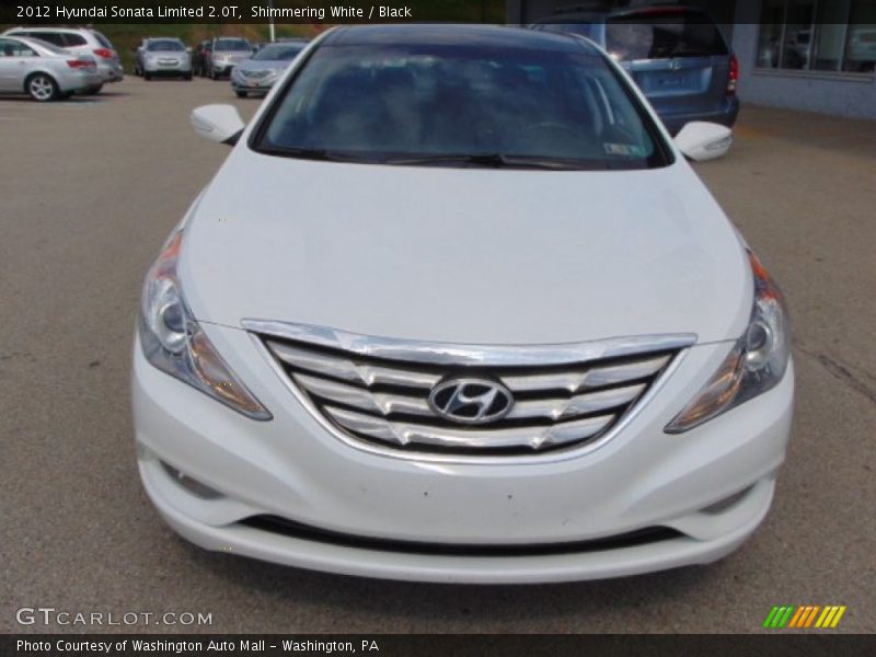 Shimmering White / Black 2012 Hyundai Sonata Limited 2.0T