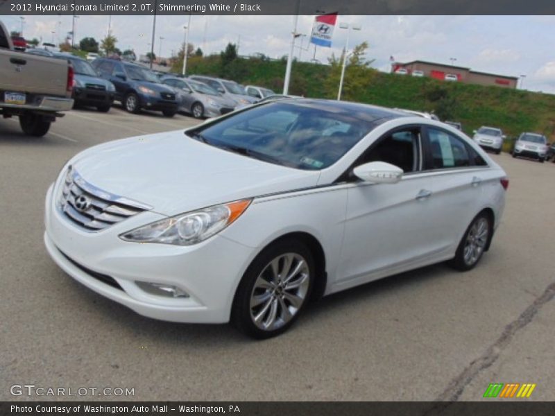 Shimmering White / Black 2012 Hyundai Sonata Limited 2.0T