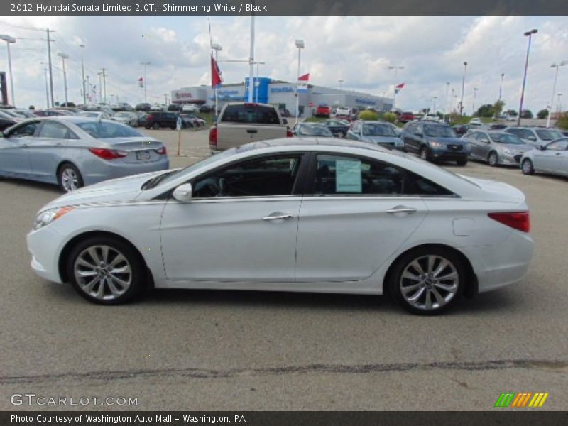 Shimmering White / Black 2012 Hyundai Sonata Limited 2.0T