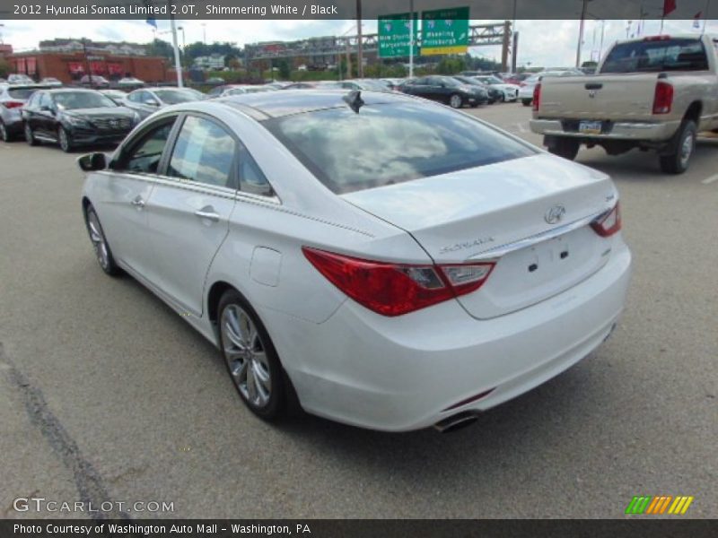 Shimmering White / Black 2012 Hyundai Sonata Limited 2.0T