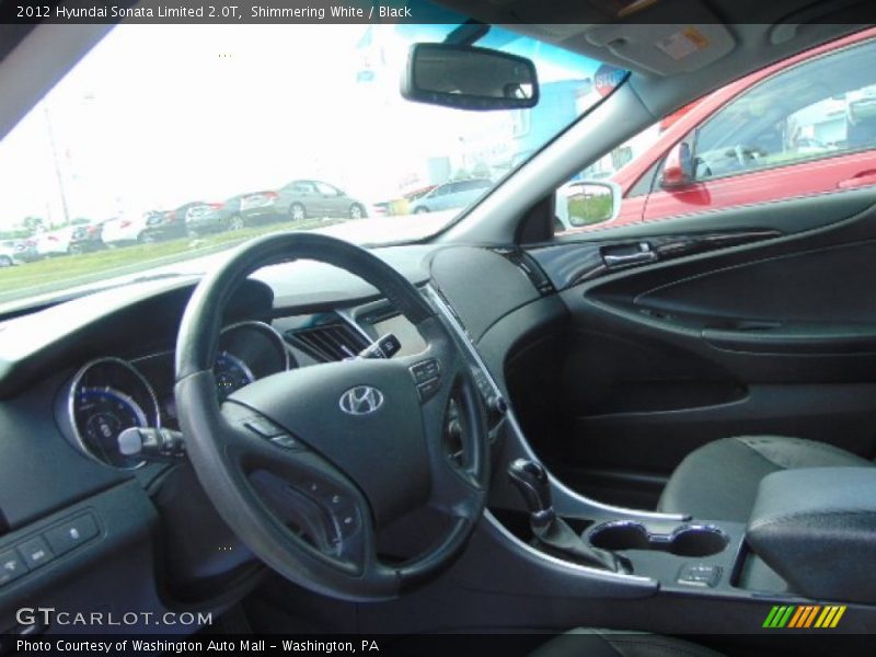 Shimmering White / Black 2012 Hyundai Sonata Limited 2.0T