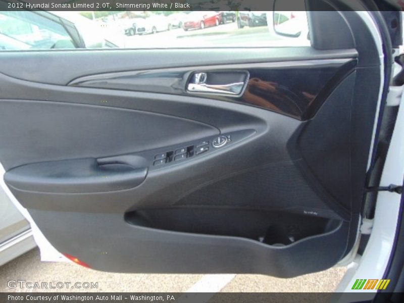 Shimmering White / Black 2012 Hyundai Sonata Limited 2.0T