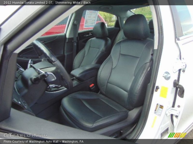 Shimmering White / Black 2012 Hyundai Sonata Limited 2.0T