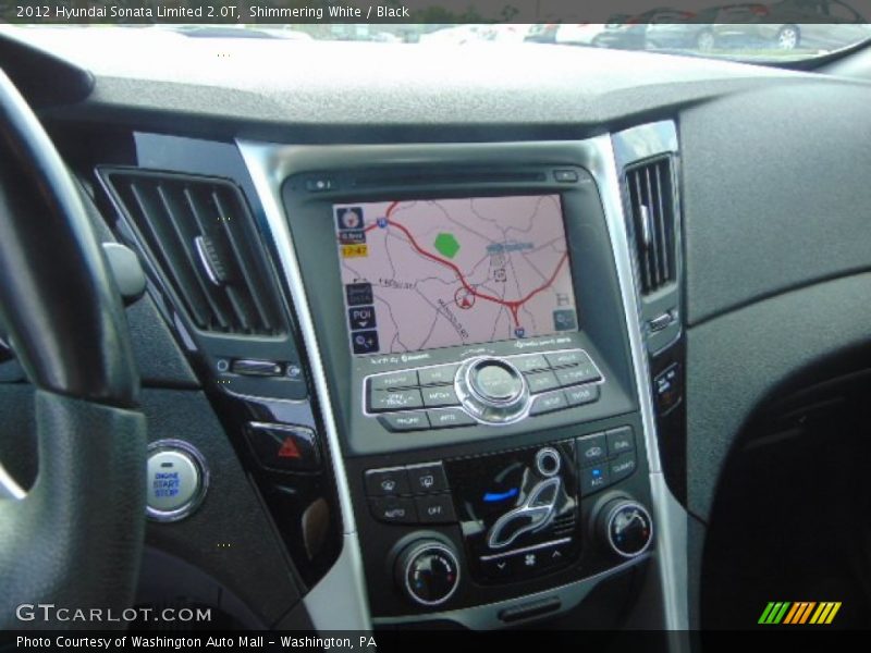 Shimmering White / Black 2012 Hyundai Sonata Limited 2.0T