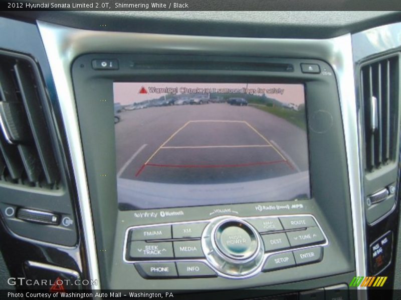 Shimmering White / Black 2012 Hyundai Sonata Limited 2.0T