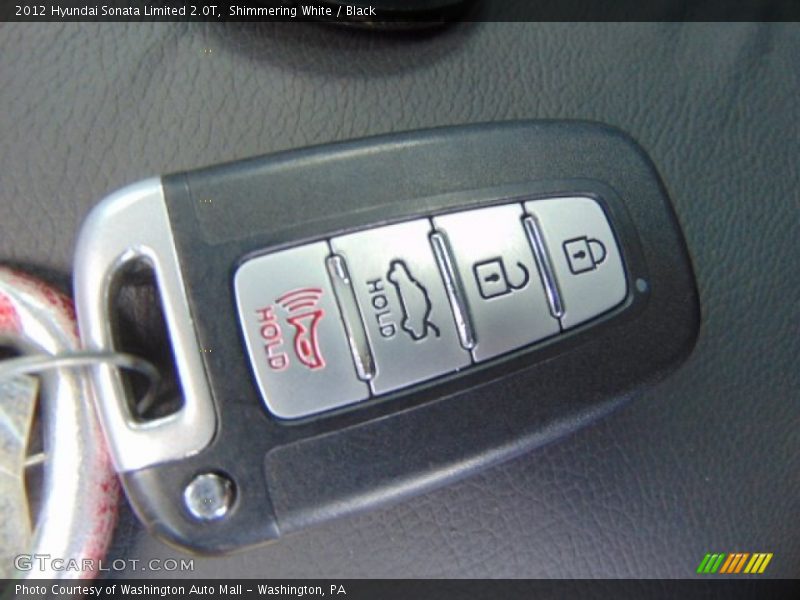 Shimmering White / Black 2012 Hyundai Sonata Limited 2.0T