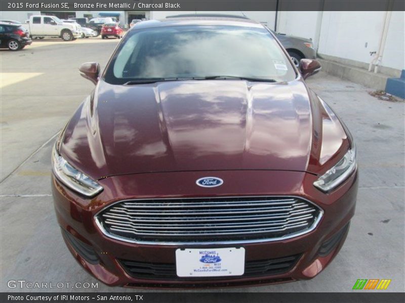 Bronze Fire Metallic / Charcoal Black 2015 Ford Fusion SE