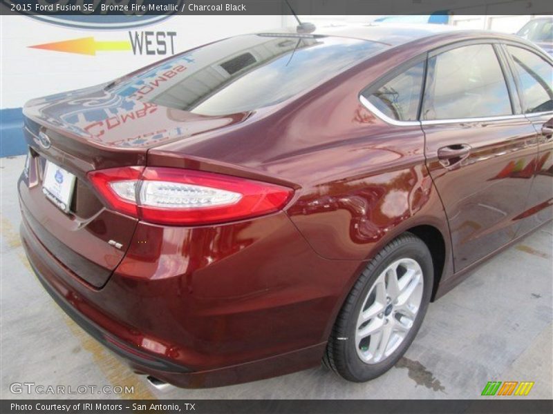 Bronze Fire Metallic / Charcoal Black 2015 Ford Fusion SE