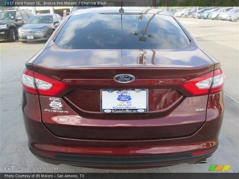 Bronze Fire Metallic / Charcoal Black 2015 Ford Fusion SE