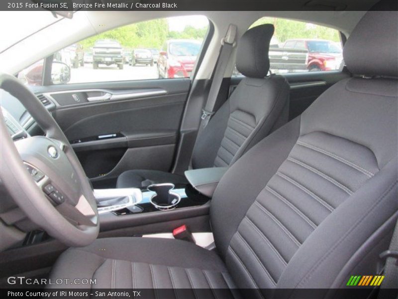 Bronze Fire Metallic / Charcoal Black 2015 Ford Fusion SE