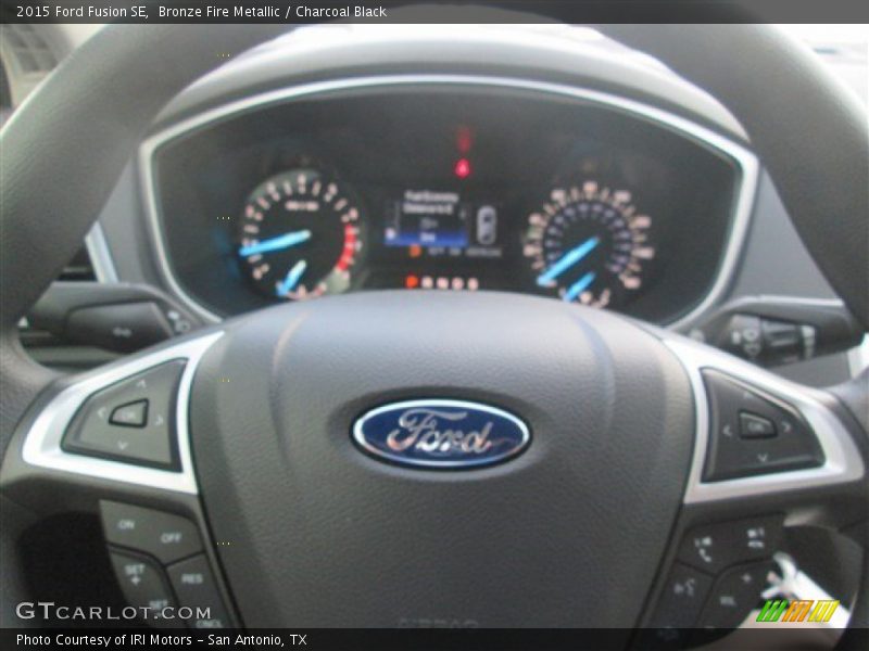 Bronze Fire Metallic / Charcoal Black 2015 Ford Fusion SE